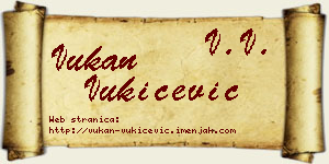 Vukan Vukičević vizit kartica